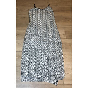 Sanctuary Maxi Slip Dress Black & White‎ Geometric Boho 90s Cottagecore Medium